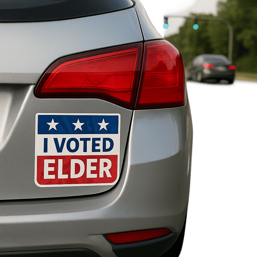 "I Voted Elder" Bumper Sticker